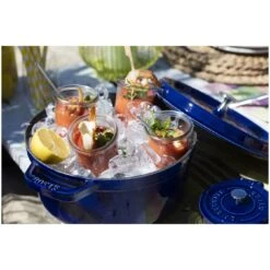 Staub Cocotte 28 Cm, Redondo, Azul Oscuro, Hierro Fundido 12 Staub Cocotte 28 Cm, Redondo, Azul Oscuro, Hierro Fundido -Staub Verkoop 000008184