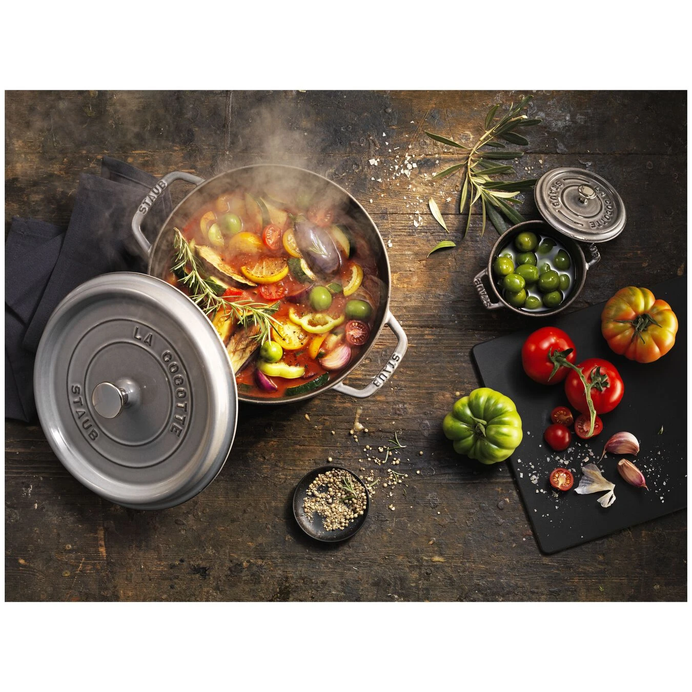 Staub Cocotte 28 Cm, Redondo, Gris Grafito, Hierro Fundido 7 Staub Cocotte 28 Cm, Redondo, Gris Grafito, Hierro Fundido - Imagen 5