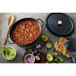 Staub Cocotte 27 Cm, Ovalado, Negro, Hierro Fundido -Staub Verkoop 000017579