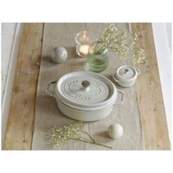 Staub Cocotte 23 Cm, Ovalado, Blanco Trufa, Hierro Fundido -Staub Verkoop 000019752