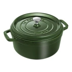 Staub Cocotte 24 Cm, Redondo, Albahaca, Hierro Fundido