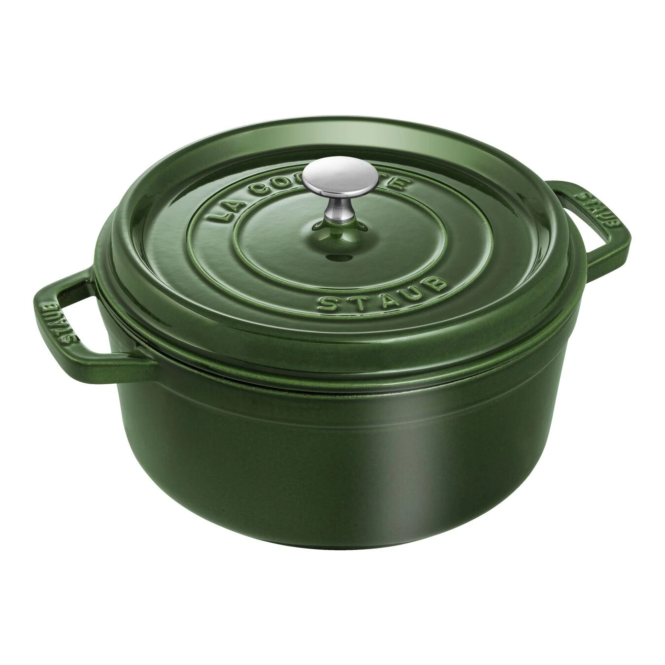 Staub Cocotte 24 Cm, Redondo, Albahaca, Hierro Fundido 3 Staub Cocotte 24 Cm, Redondo, Albahaca, Hierro Fundido