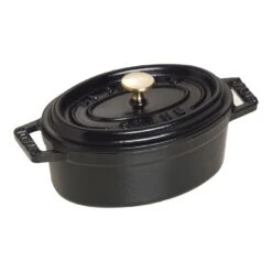 Staub Mini Cocotte 11 Cm, Ovalado, Negro, Hierro Fundido