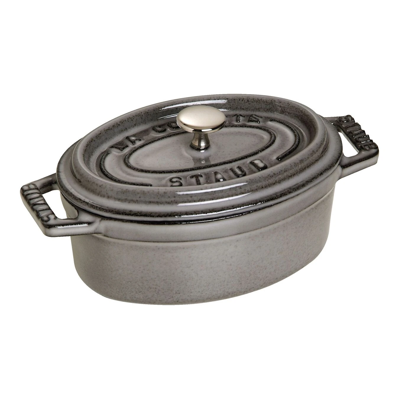 Staub Mini Cocotte 11 Cm, Ovalado, Gris Grafito, Hierro Fundido 3 Staub Mini Cocotte 11 Cm, Ovalado, Gris Grafito, Hierro Fundido