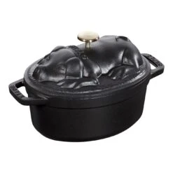 Staub Cocotte 17 Cm, Ovalado, Negro, Hierro Fundido
