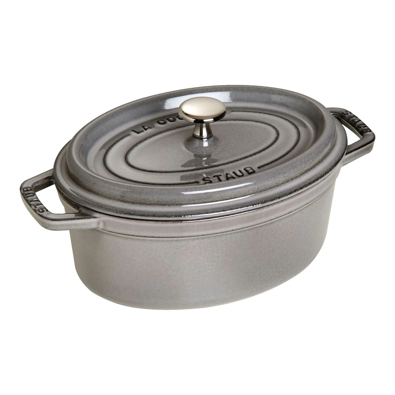 Staub Cocotte 23 Cm, Ovalado, Gris Grafito, Hierro Fundido 3 Staub Cocotte 23 Cm, Ovalado, Gris Grafito, Hierro Fundido