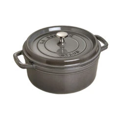 Staub Cocotte 18 Cm, Redondo, Gris Grafito, Hierro Fundido