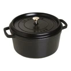 Staub Cocotte 28 Cm, Redondo, Negro, Hierro Fundido
