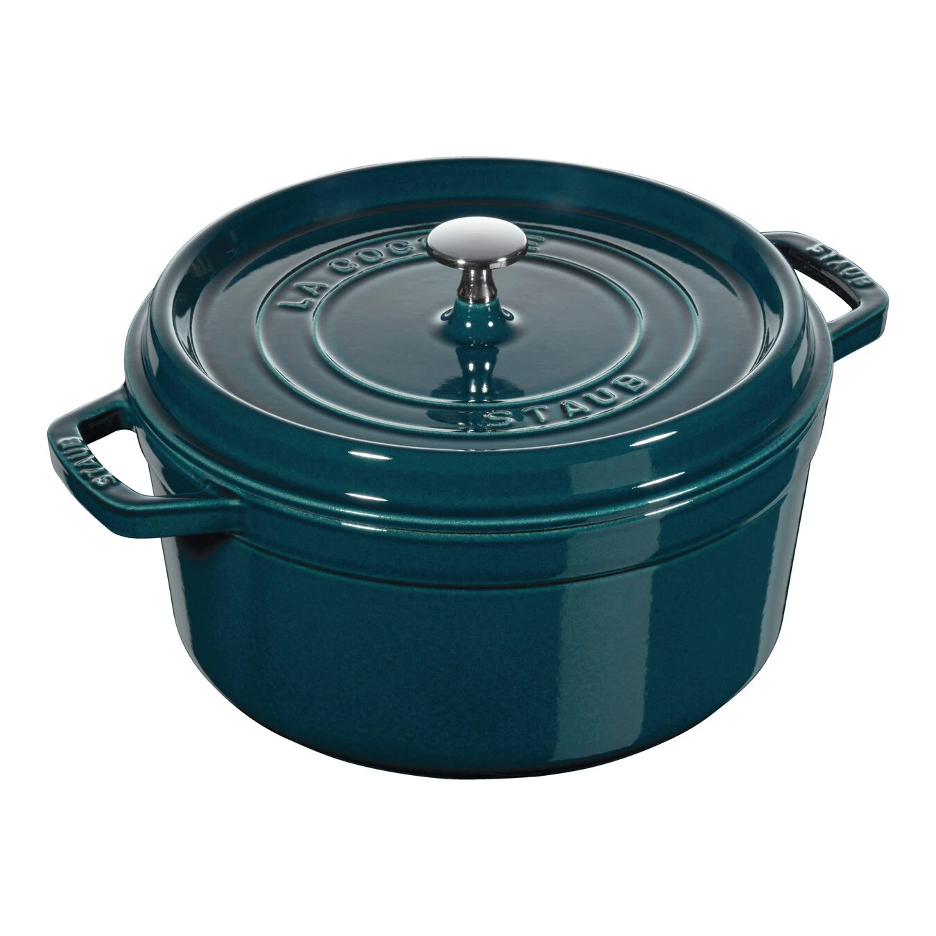 Staub Cocotte 28 Cm, Redondo, Verde Azulado-turquesa, Hierro Fundido 3 Staub Cocotte 28 Cm, Redondo, Verde Azulado-turquesa, Hierro Fundido