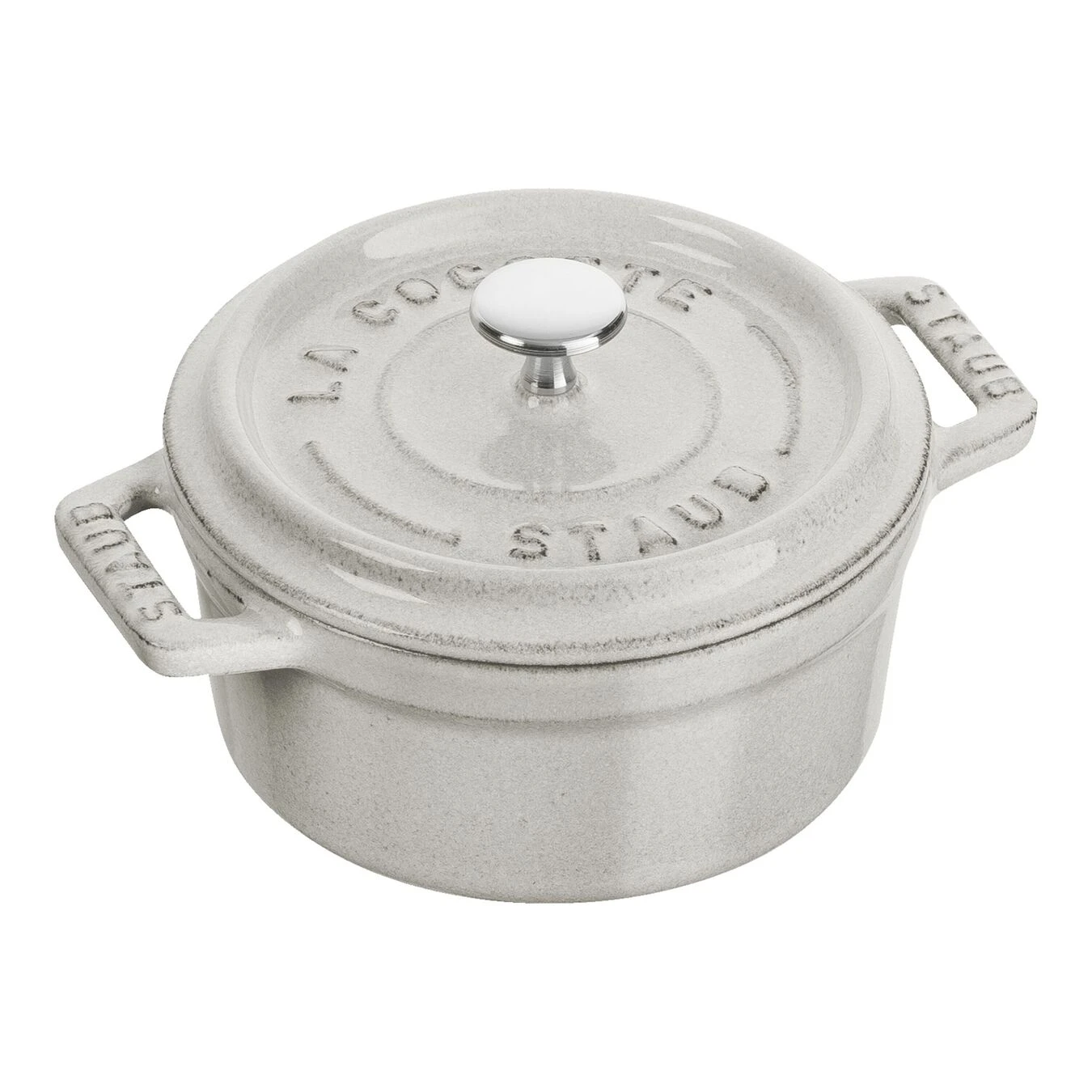 Staub Mini Cocotte 10 Cm, Redondo, Blanco Trufa, Hierro Fundido 3 Staub Mini Cocotte 10 Cm, Redondo, Blanco Trufa, Hierro Fundido