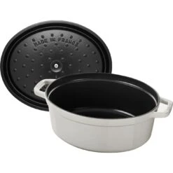 Staub Cocotte 23 Cm, Ovalado, Blanco Trufa, Hierro Fundido -Staub Verkoop 40501421 5