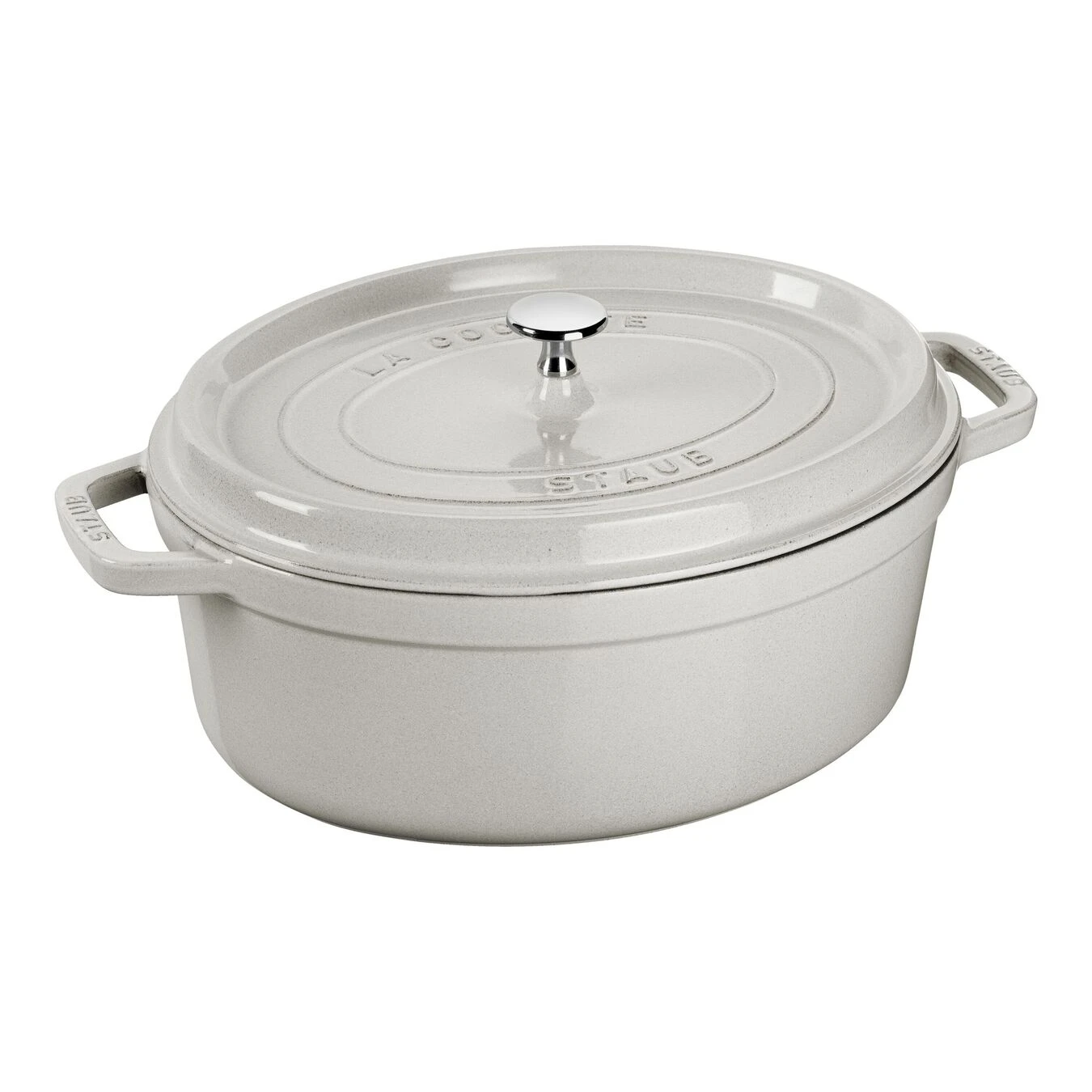 Staub Cocotte 33 Cm, Ovalado, Blanco Trufa, Hierro Fundido 3 Staub Cocotte 33 Cm, Ovalado, Blanco Trufa, Hierro Fundido