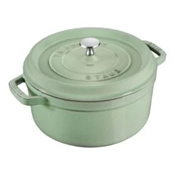 Staub Cocotte 28 Cm, Redondo, Salvia, Hierro Fundido