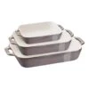 Staub Set De Bandejas De Horno M/L/XL 3-pzs, Gris Antiguo