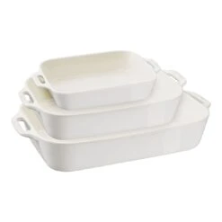 Staub Set De Bandejas De Horno M/L/XL 3-pzs, Blanco Marfil