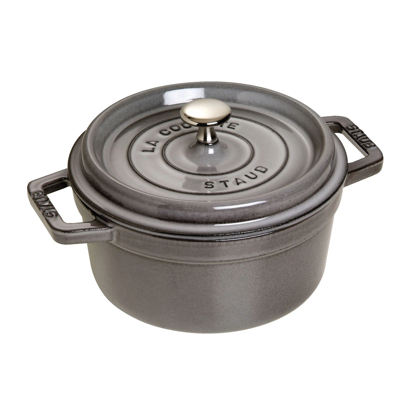 Staub Cocotte 22 Cm, Redondo, Gris Grafito, Hierro Fundido 3 Staub Cocotte 22 Cm, Redondo, Gris Grafito, Hierro Fundido