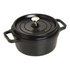 Staub Cocotte 22 Cm, Redondo, Negro, Hierro Fundido