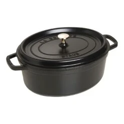 Staub Cocotte 31 Cm, Ovalado, Negro, Hierro Fundido