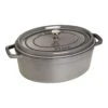 Staub Cocotte 33 Cm, Ovalado, Gris Grafito, Hierro Fundido
