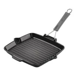 Staub Grill Con Vertedor 24 X 24 Cm, Hierro Fundido, Negro