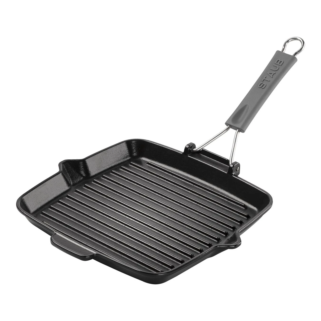 Staub Grill Con Vertedor 24 X 24 Cm, Hierro Fundido, Negro 3 Staub Grill Con Vertedor 24 X 24 Cm, Hierro Fundido, Negro