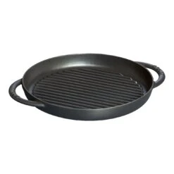 Staub Plancha 26 Cm, Redondo, Negro, Hierro Fundido