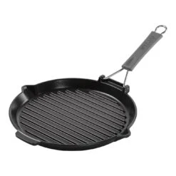 Staub Grill Con Vertedor 28 Cm, Hierro Fundido, Negro