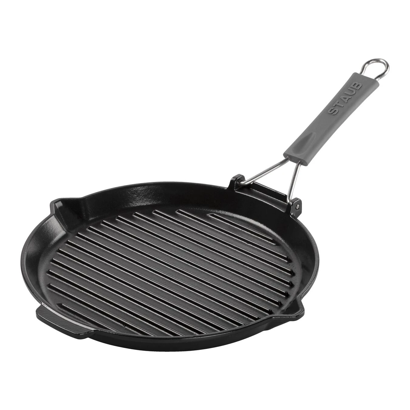 Staub Grill Con Vertedor 28 Cm, Hierro Fundido, Negro 3 Staub Grill Con Vertedor 28 Cm, Hierro Fundido, Negro