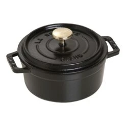 Staub Cocotte 12 Cm, Redondo, Negro, Hierro Fundido
