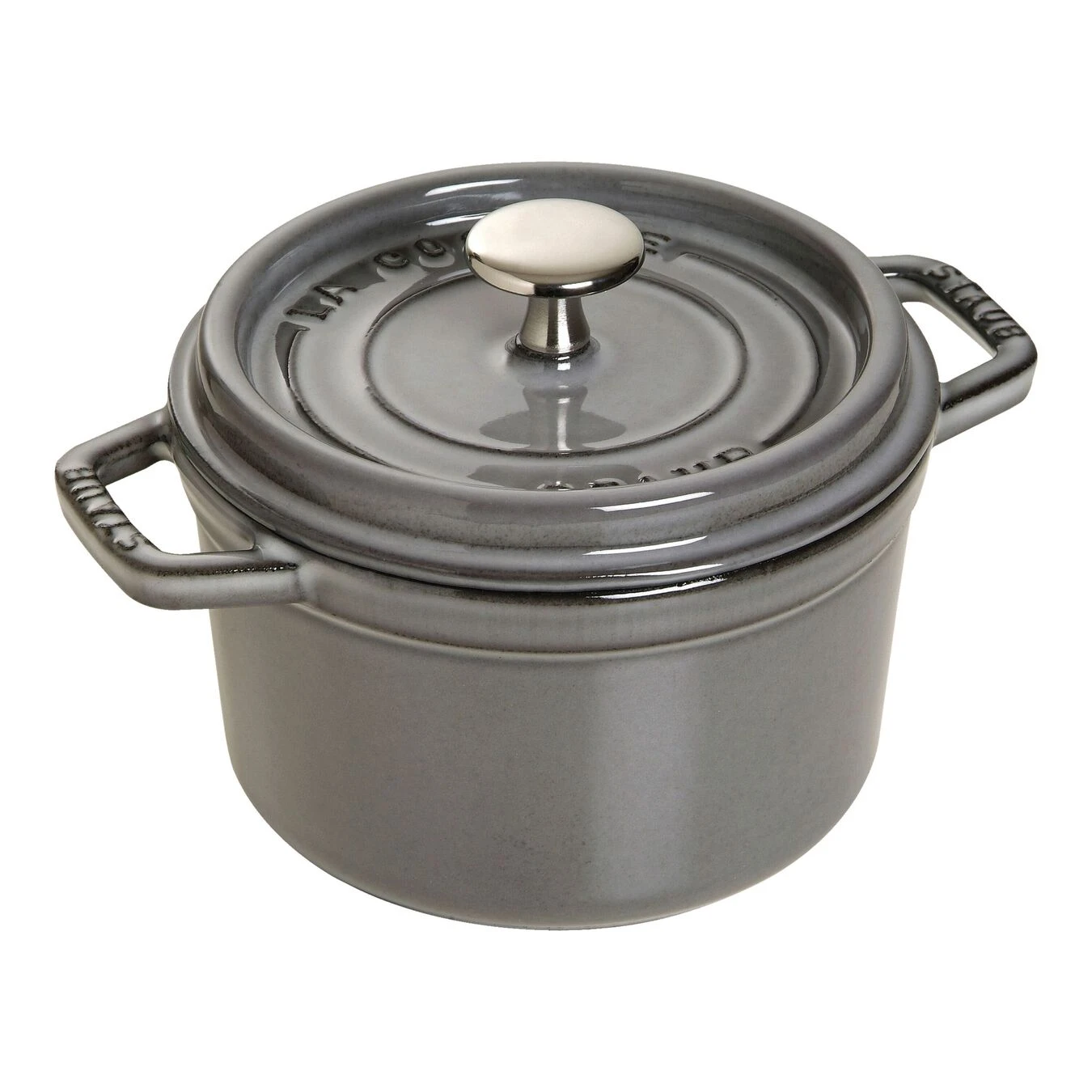 Staub Cocotte 14 Cm, Redondo, Gris Grafito, Hierro Fundido 3 Staub Cocotte 14 Cm, Redondo, Gris Grafito, Hierro Fundido