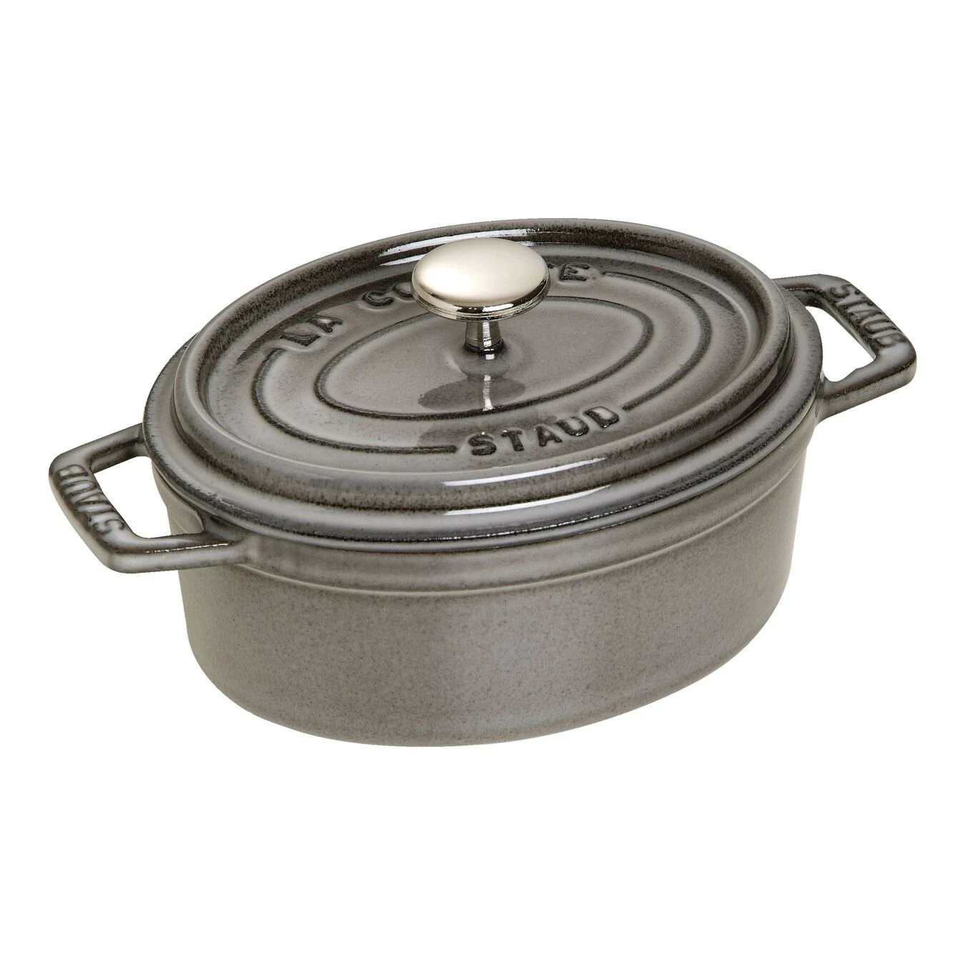 Staub Cocotte 17 Cm, Ovalado, Gris Grafito, Hierro Fundido 3 Staub Cocotte 17 Cm, Ovalado, Gris Grafito, Hierro Fundido