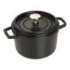 Staub Cocotte 16 Cm, Redondo, Negro, Hierro Fundido