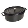 Staub Cocotte 41 Cm, Ovalado, Negro, Hierro Fundido