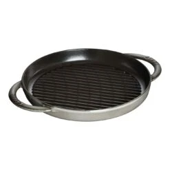 Staub Plancha 26 Cm, Redondo, Gris Grafito, Hierro Fundido