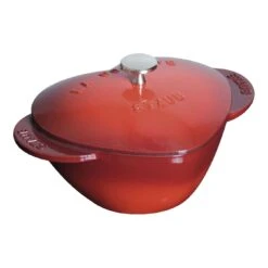 Staub Cocotte 20 Cm, Corazón, Cereza, Hierro Fundido