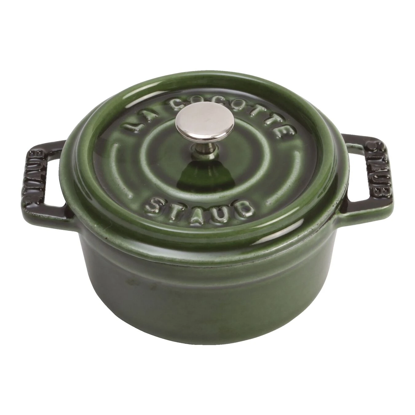 Staub Mini Cocotte 10 Cm, Redondo, Albahaca, Hierro Fundido 3 Staub Mini Cocotte 10 Cm, Redondo, Albahaca, Hierro Fundido