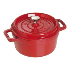 Staub Cocotte 20 Cm, Redondo, Cereza, Hierro Fundido