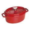 Staub Cocotte 23 Cm, Ovalado, Cereza, Hierro Fundido