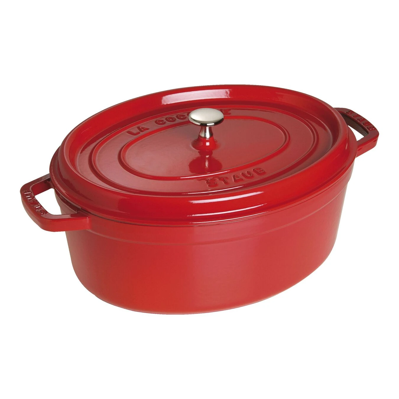 Staub Cocotte 33 Cm, Ovalado, Cereza, Hierro Fundido 3 Staub Cocotte 33 Cm, Ovalado, Cereza, Hierro Fundido