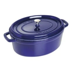 Staub Cocotte 33 Cm, Ovalado, Azul Oscuro, Hierro Fundido