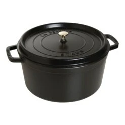 Staub Cocotte 34 Cm, Redondo, Negro, Hierro Fundido