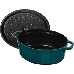 Staub Cocotte 31 Cm, Ovalado, Verde Azulado-turquesa, Hierro Fundido 9 Staub Cocotte 31 Cm, Ovalado, Verde Azulado-turquesa, Hierro Fundido -Staub Verkoop 40510 598 0 5