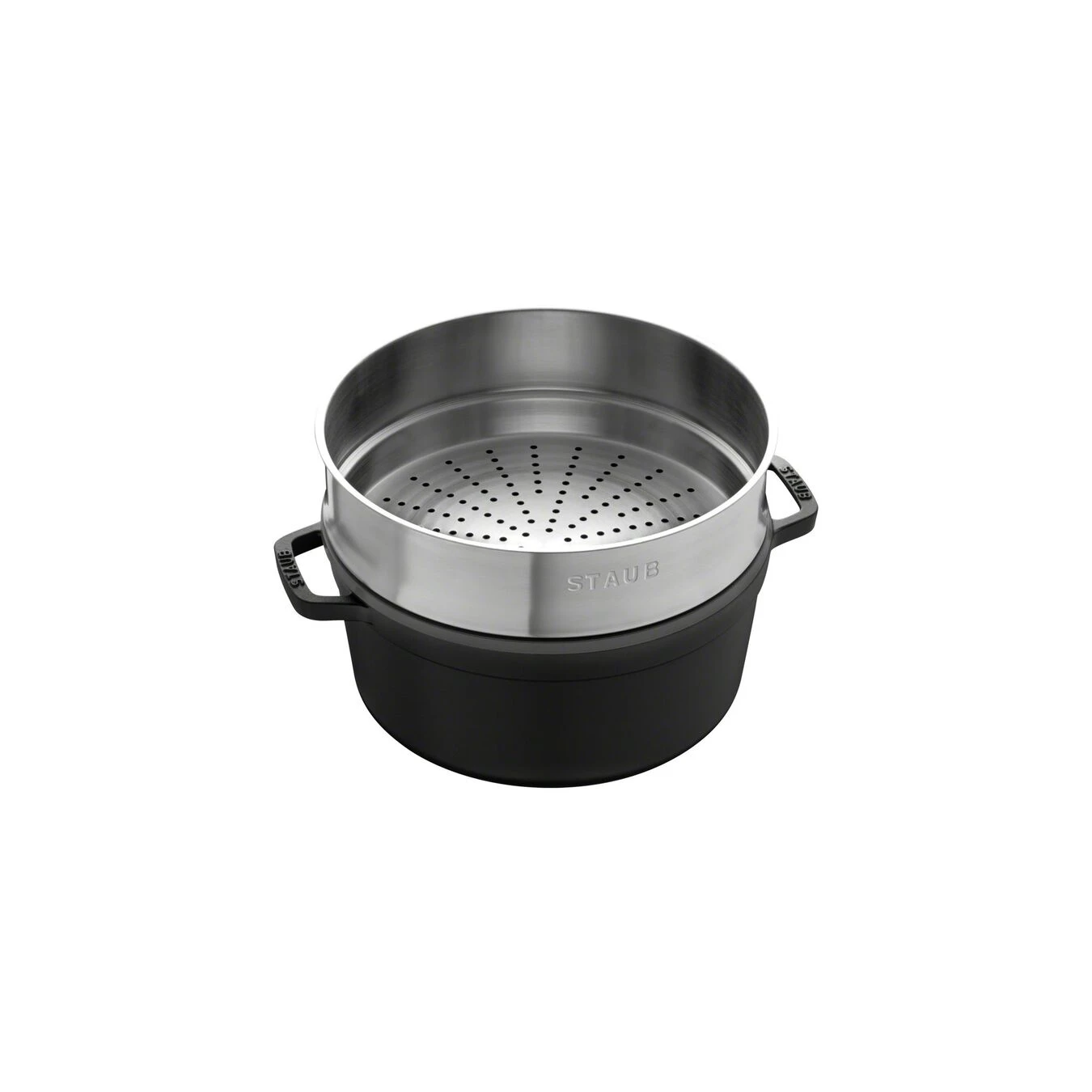 Staub Cocotte Con Vaporera 26 Cm, Redondo, Negro, Hierro Fundido 4 Staub Cocotte Con Vaporera 26 Cm, Redondo, Negro, Hierro Fundido - Imagen 2