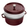 Staub Cocotte Con Vaporera 26 Cm, Redondo, Granadina, Hierro Fundido