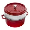 Staub Cocotte Con Vaporera 26 Cm, Redondo, Cereza, Hierro Fundido -Staub Verkoop 40510601