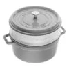 Staub Cocotte Con Vaporera 26 Cm, Redondo, Gris Grafito, Hierro Fundido 2 Staub Cocotte Con Vaporera 26 Cm, Redondo, Gris Grafito, Hierro Fundido -Staub Verkoop 40510605