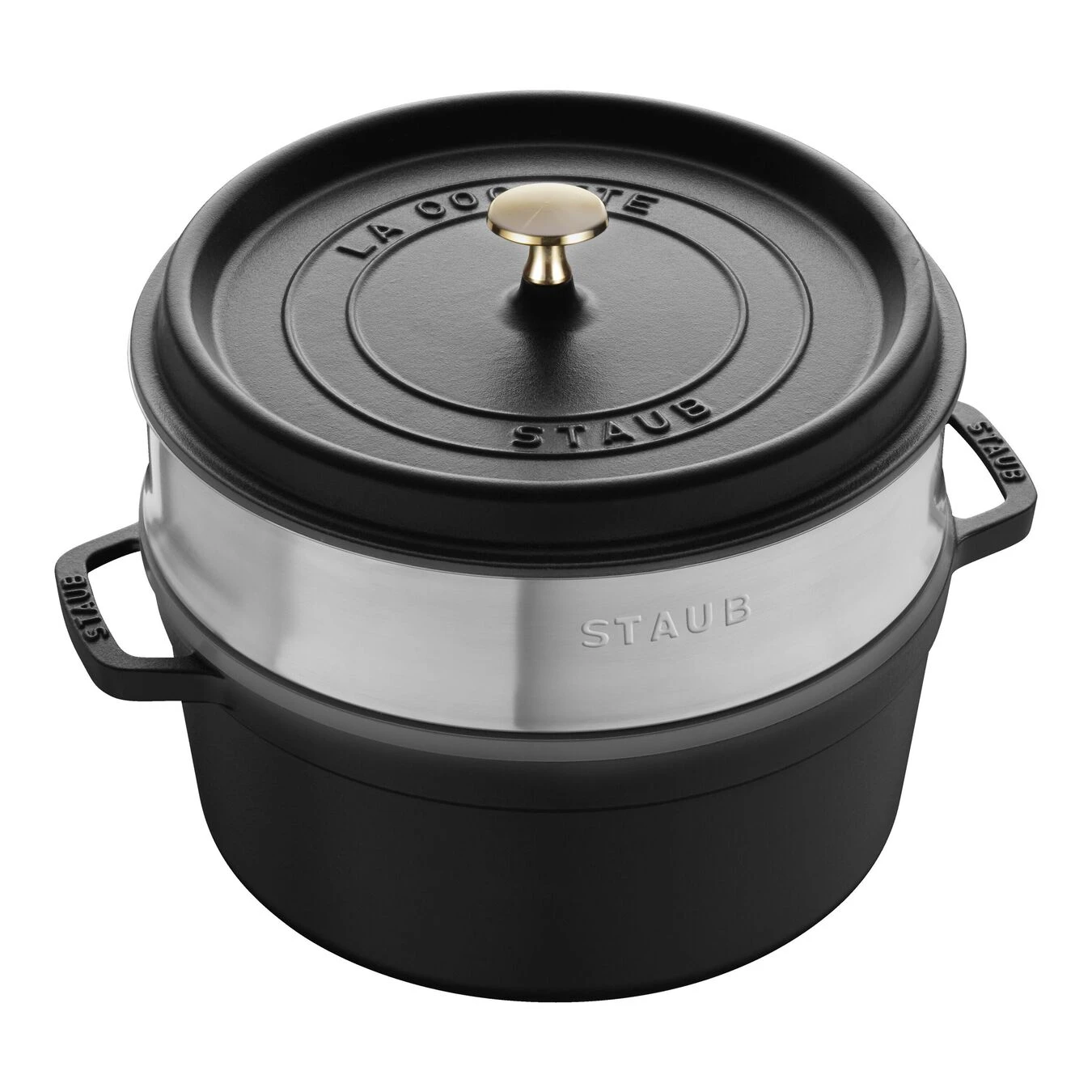 Staub Cocotte Con Vaporera 26 Cm, Redondo, Negro, Hierro Fundido 3 Staub Cocotte Con Vaporera 26 Cm, Redondo, Negro, Hierro Fundido