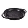 Staub Plancha 23 Cm, Redondo, Negro, Hierro Fundido