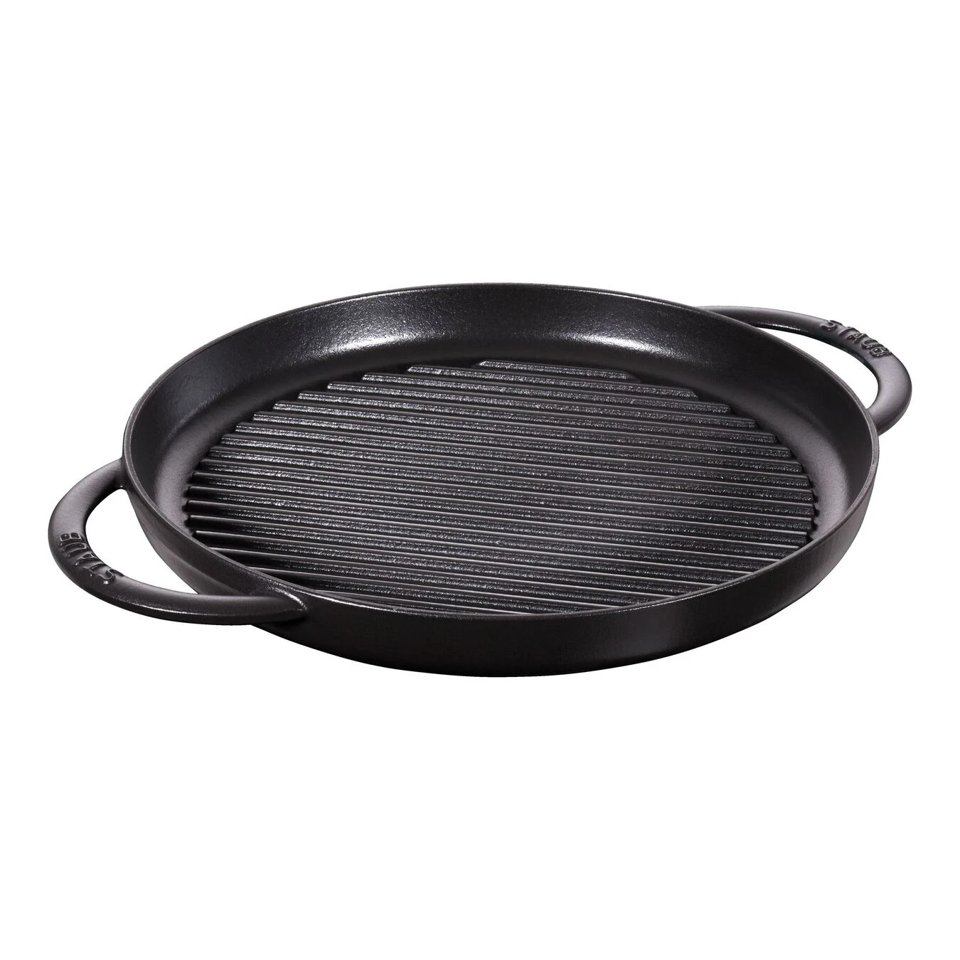 Staub Plancha 30 Cm, Redondo, Negro, Hierro Fundido 3 Staub Plancha 30 Cm, Redondo, Negro, Hierro Fundido