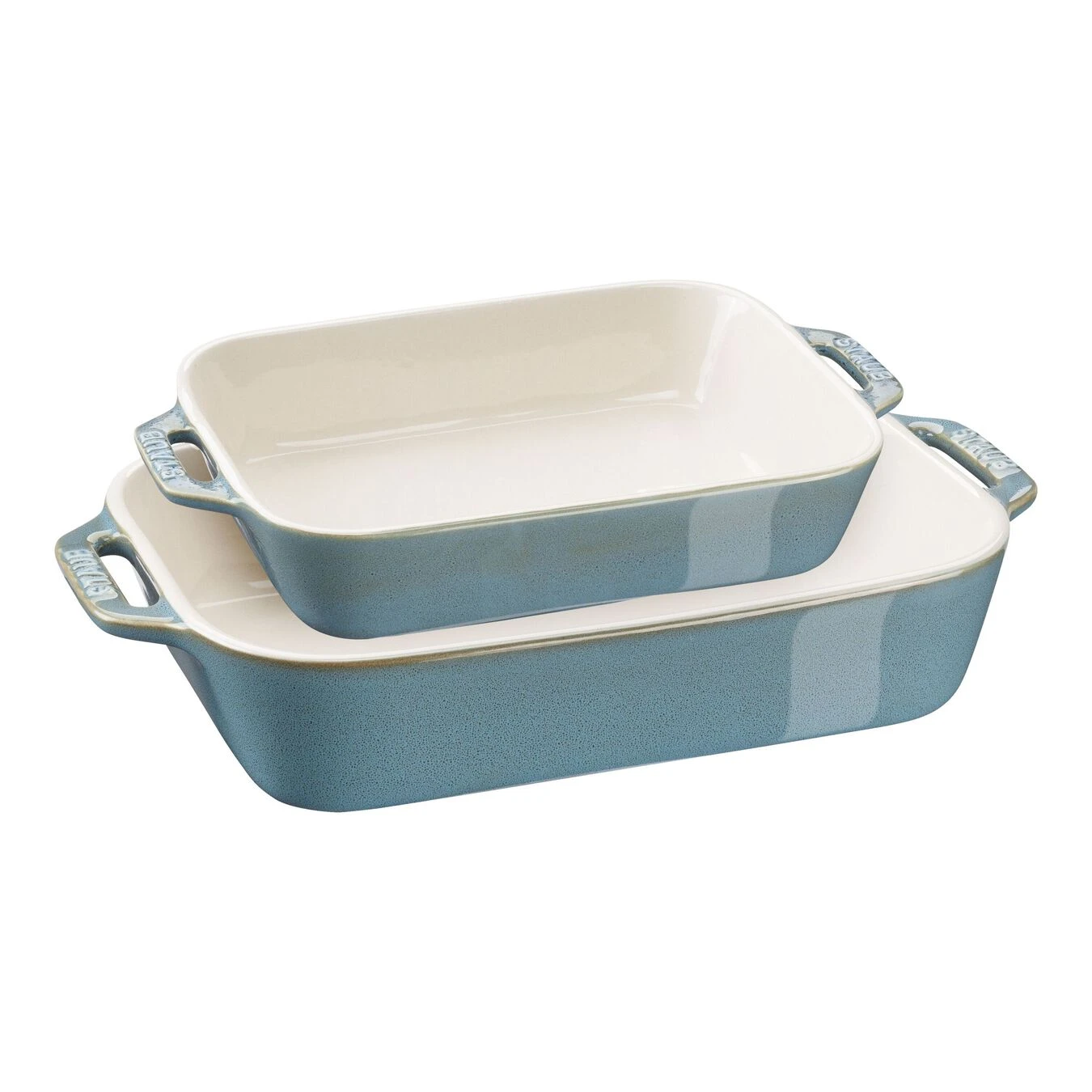 Staub Set De Bandejas De Horno M/L 2-pzs, Turquesa Antiguo 3 Staub Set De Bandejas De Horno M/L 2-pzs, Turquesa Antiguo